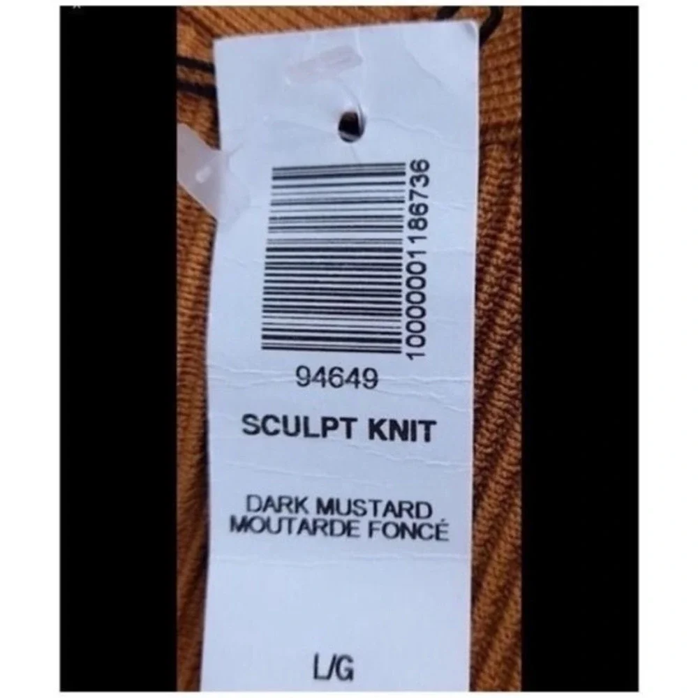 Babaton Sculpt Knit Criss-Cross Dress (Dark Mustard, Size L):